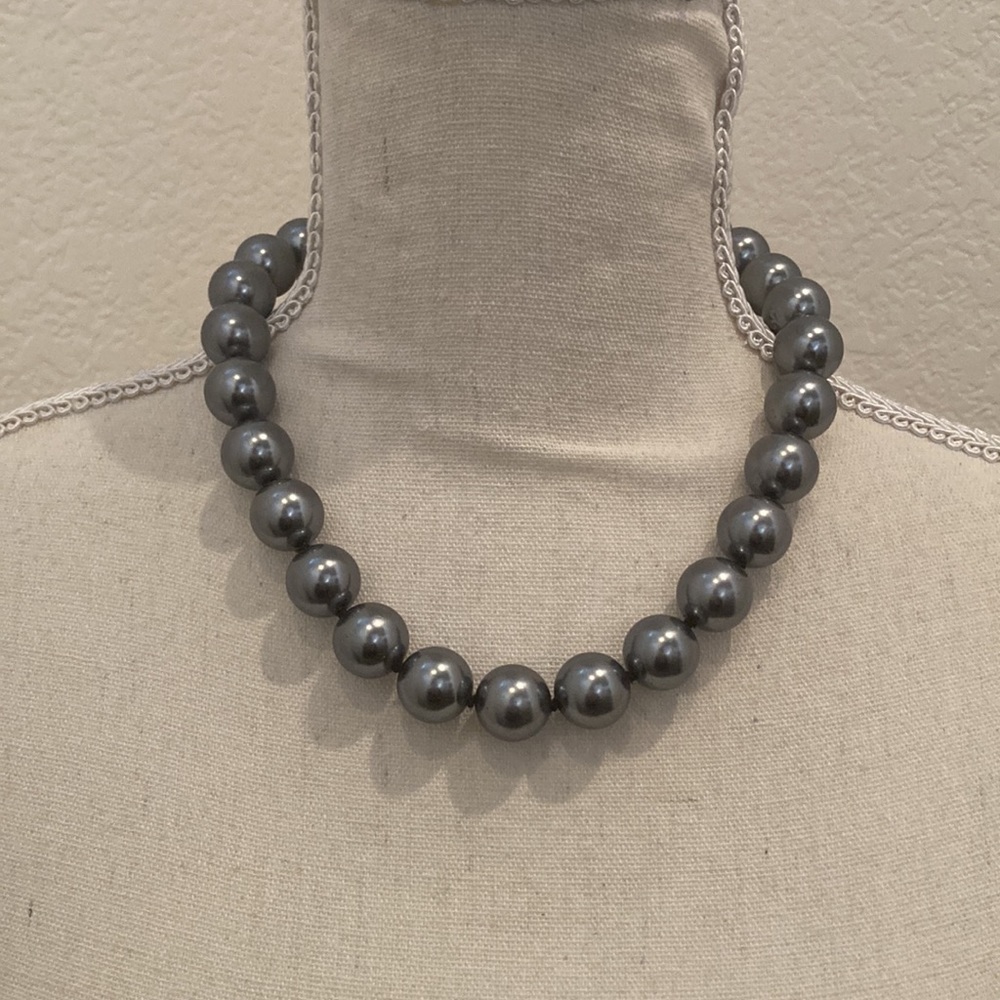 Signed M&S Marks & Spencer Faux Tahitian Pearl Necklace